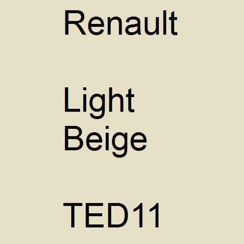 Renault, Light Beige, TED11.